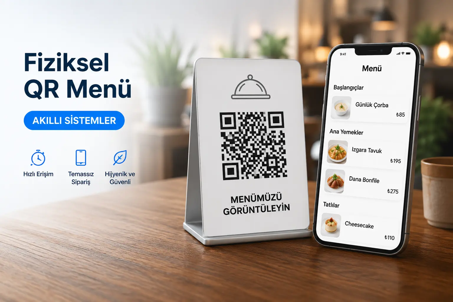 Kafe ve Restoranlar İçin Temassız QR Menü Standlarının Gücü
